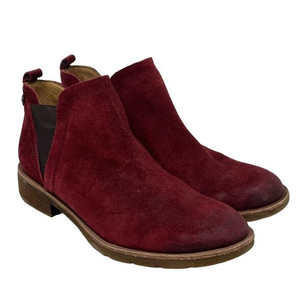 Soft Ruby Red Burgundy Suede Selby Ankle Boots - Picture 2 of 10